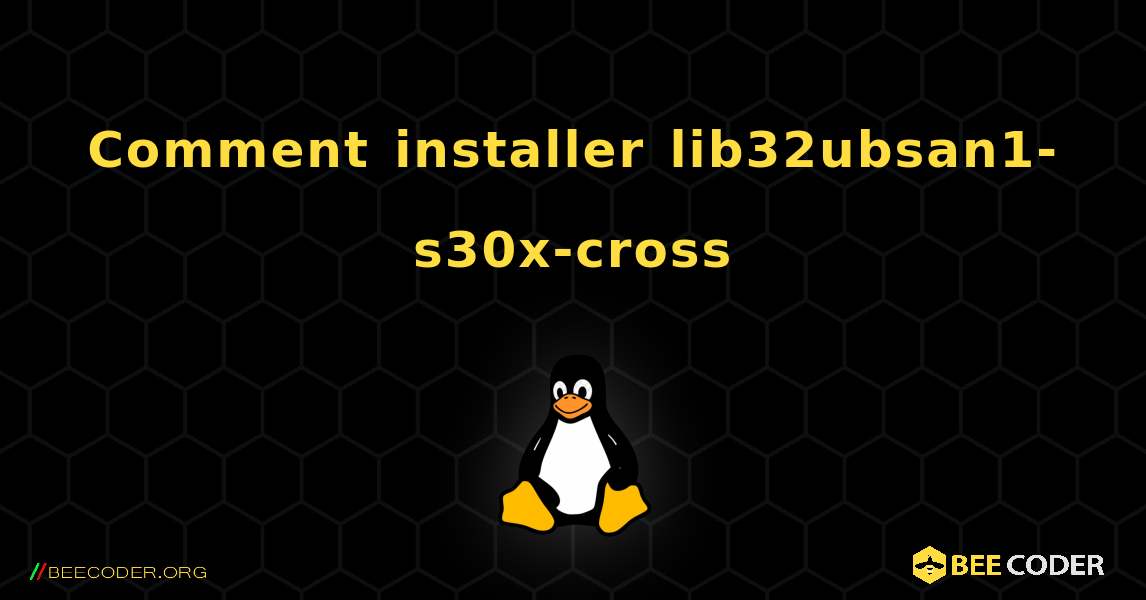 Comment installer lib32ubsan1-s30x-cross . Linux
