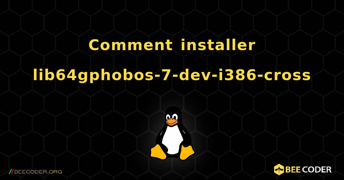 Comment installer lib64gphobos-7-dev-i386-cross . Linux