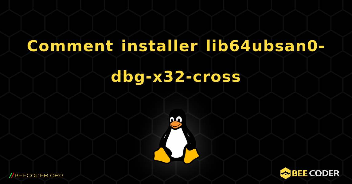 Comment installer lib64ubsan0-dbg-x32-cross . Linux