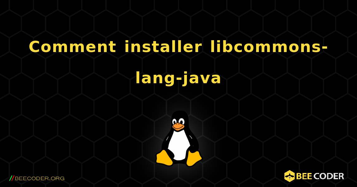 Comment installer libcommons-lang-java . Linux