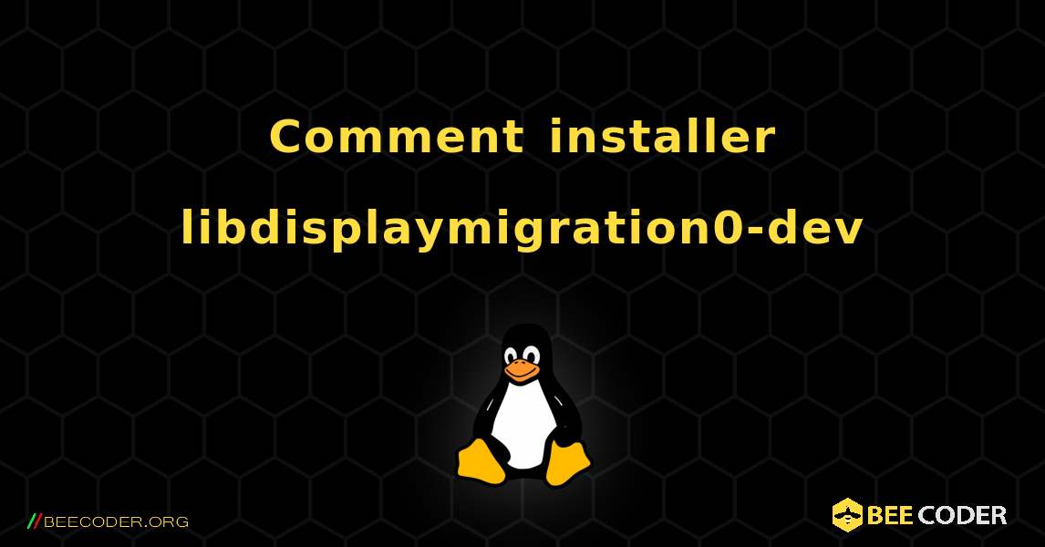 Comment installer libdisplaymigration0-dev . Linux