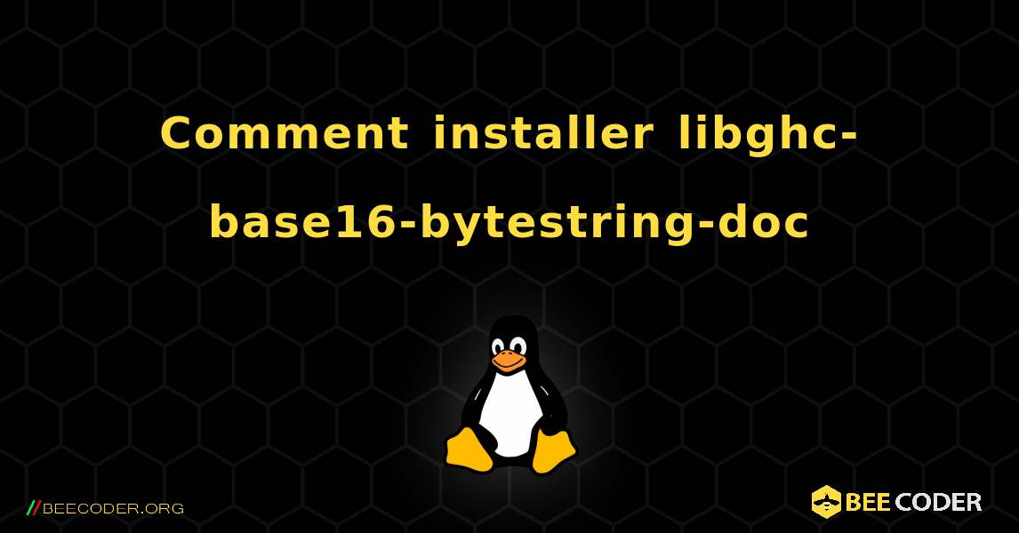 Comment installer libghc-base16-bytestring-doc . Linux