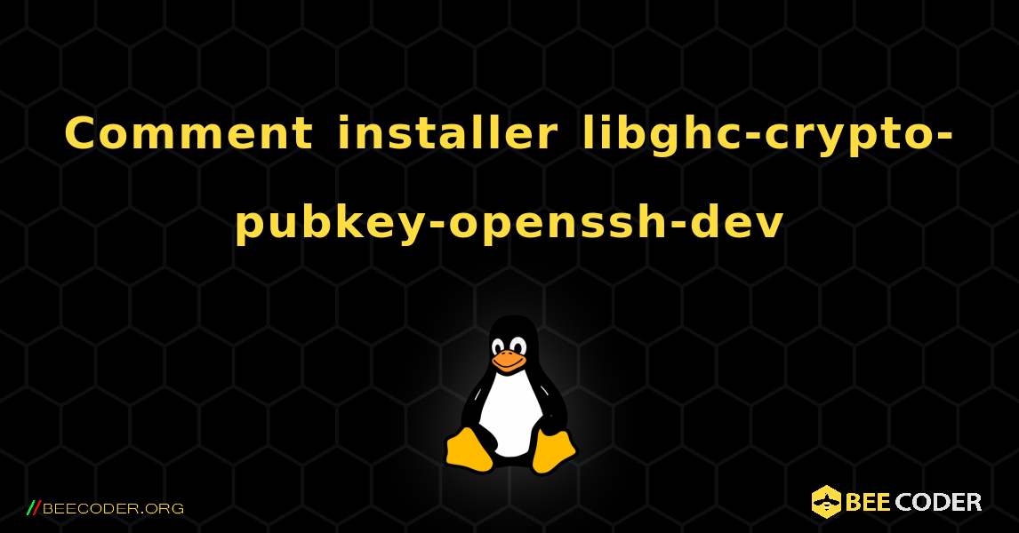 Comment installer libghc-crypto-pubkey-openssh-dev . Linux