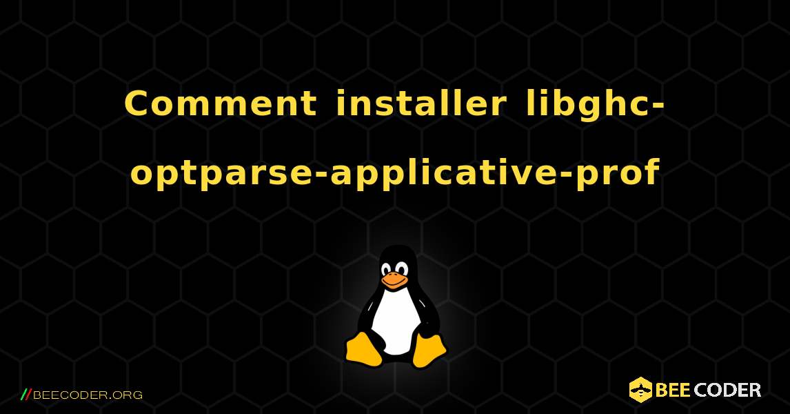 Comment installer libghc-optparse-applicative-prof . Linux