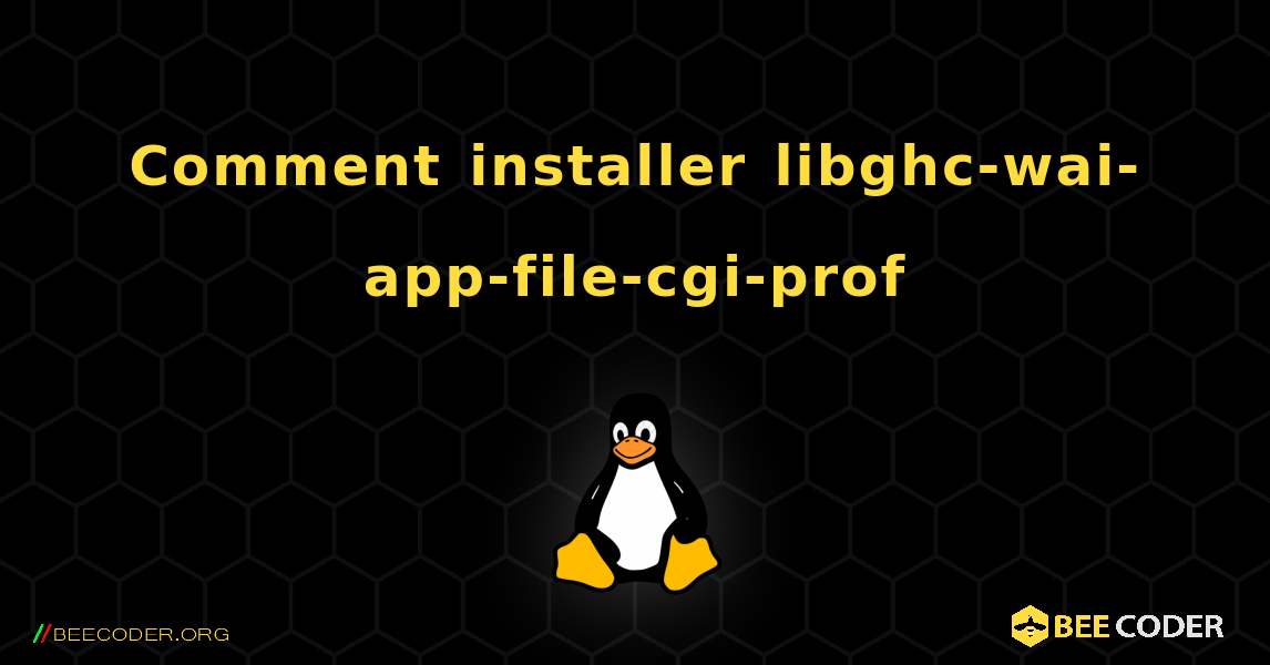 Comment installer libghc-wai-app-file-cgi-prof . Linux