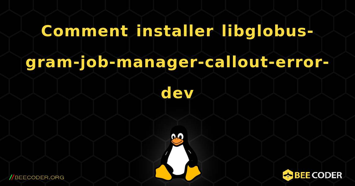 Comment installer libglobus-gram-job-manager-callout-error-dev . Linux