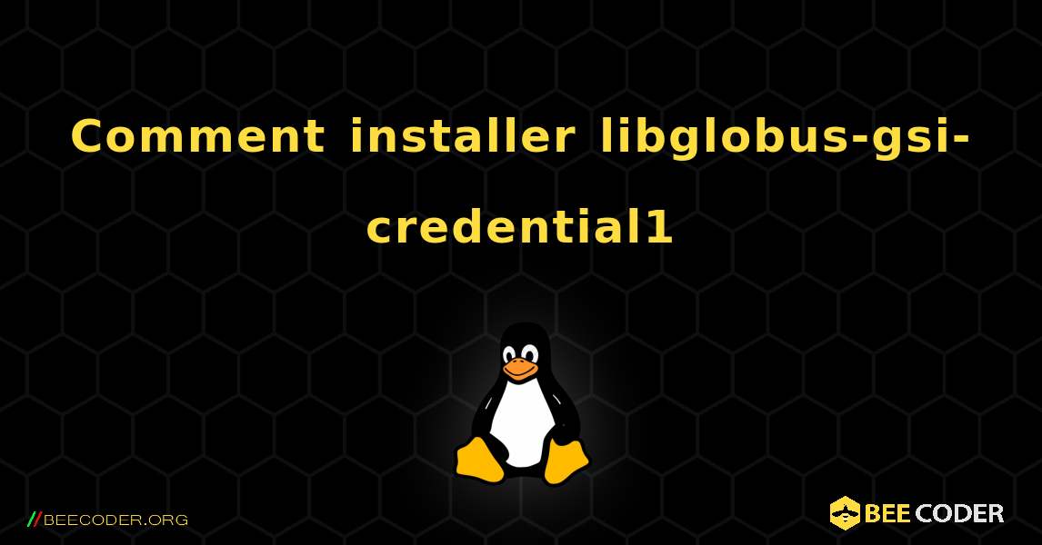 Comment installer libglobus-gsi-credential1 . Linux