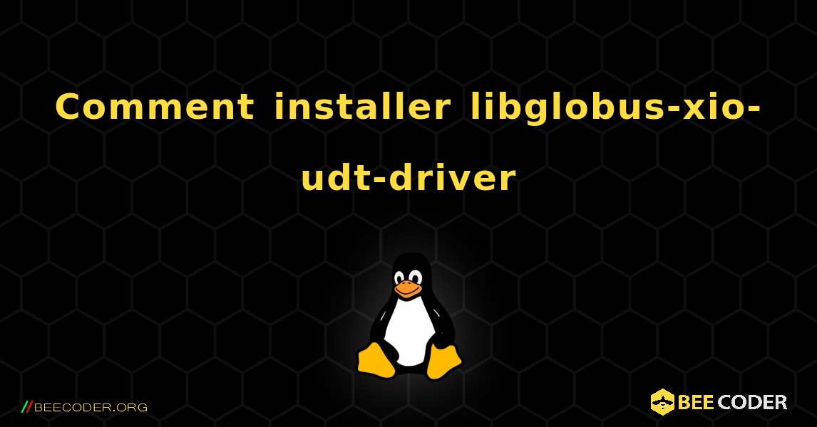 Comment installer libglobus-xio-udt-driver . Linux