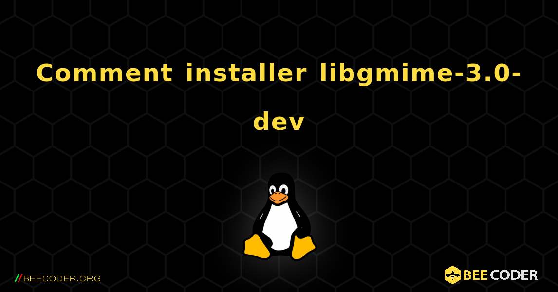 Comment installer libgmime-3.0-dev . Linux