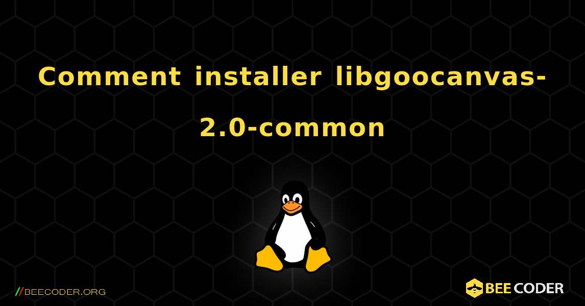 Comment installer libgoocanvas-2.0-common . Linux