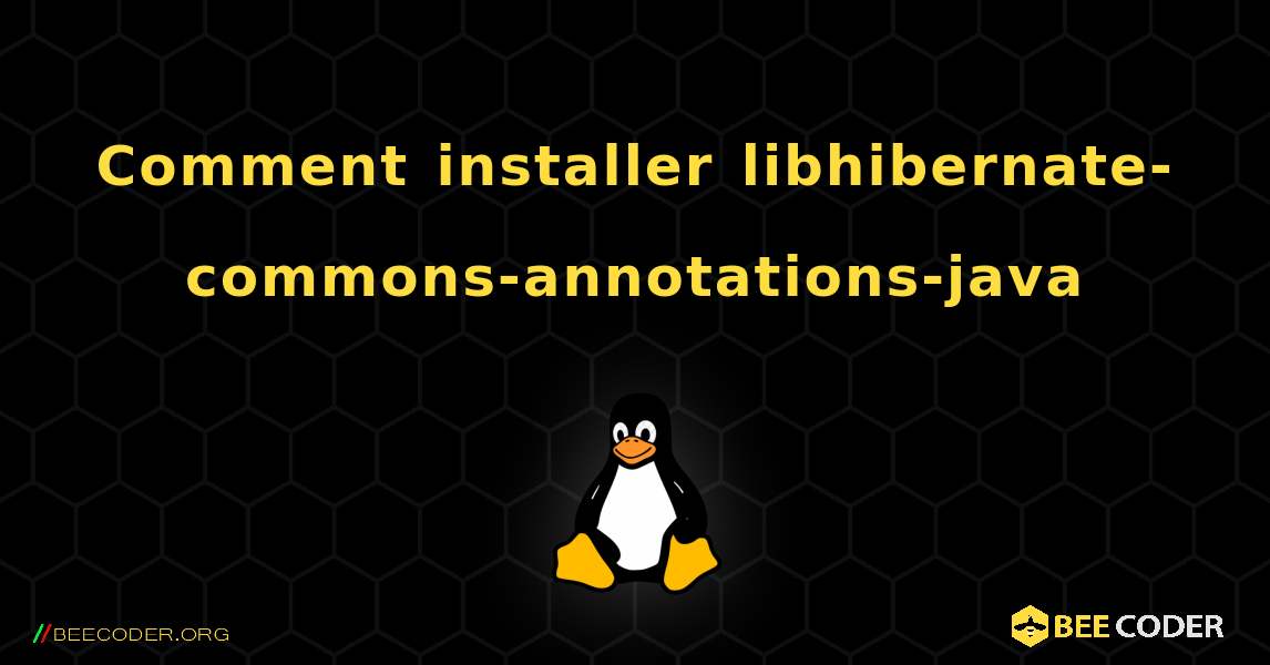 Comment installer libhibernate-commons-annotations-java . Linux