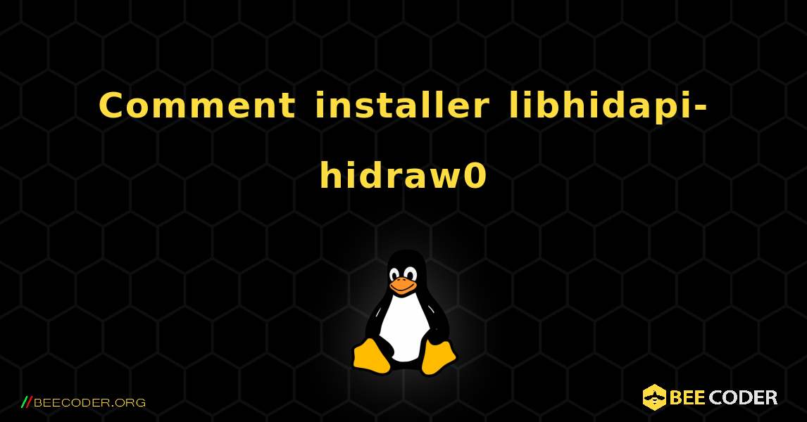 Comment installer libhidapi-hidraw0 . Linux