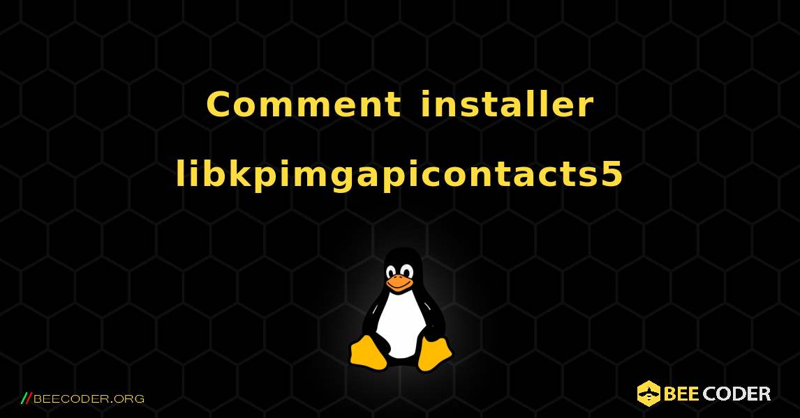 Comment installer libkpimgapicontacts5 . Linux