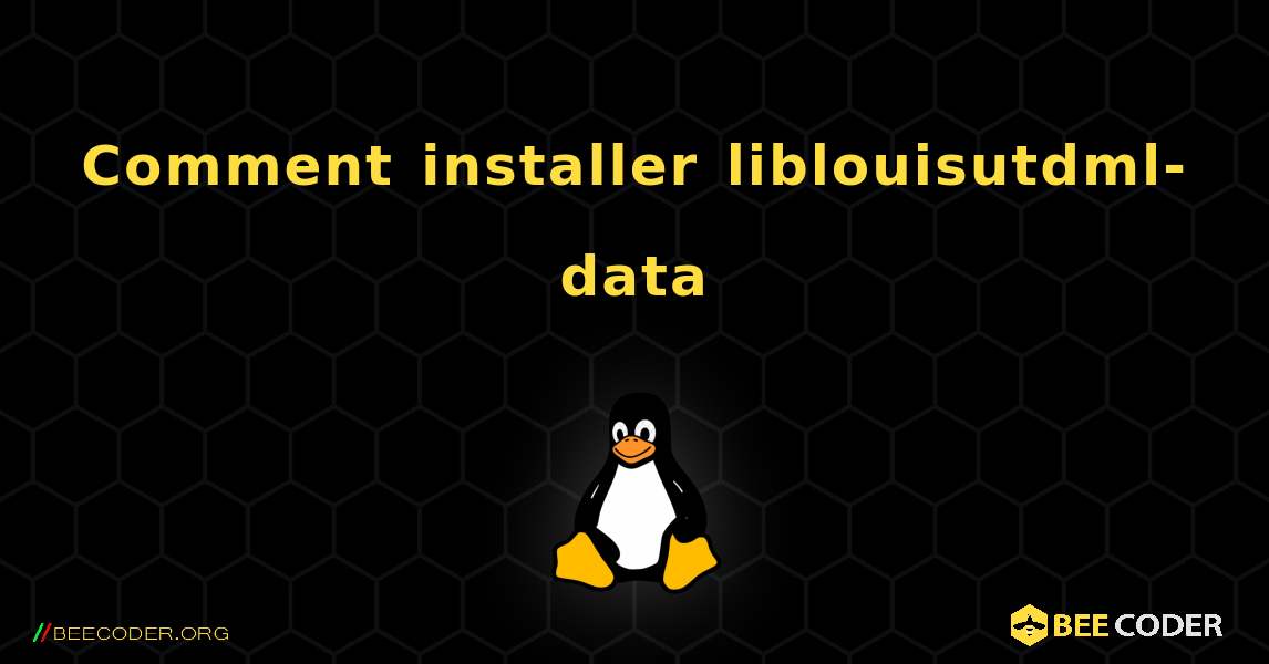 Comment installer liblouisutdml-data . Linux
