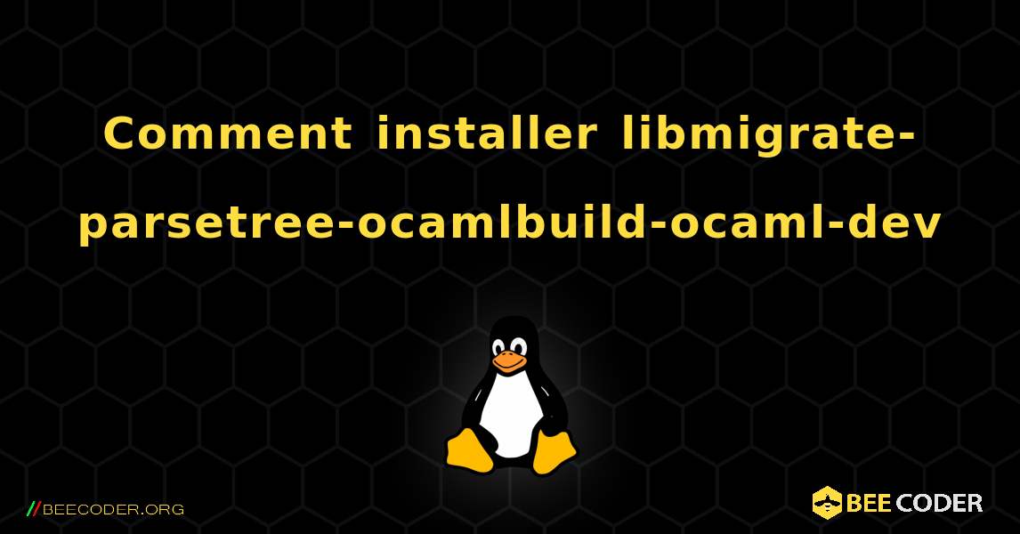 Comment installer libmigrate-parsetree-ocamlbuild-ocaml-dev . Linux