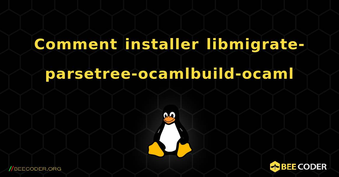 Comment installer libmigrate-parsetree-ocamlbuild-ocaml . Linux