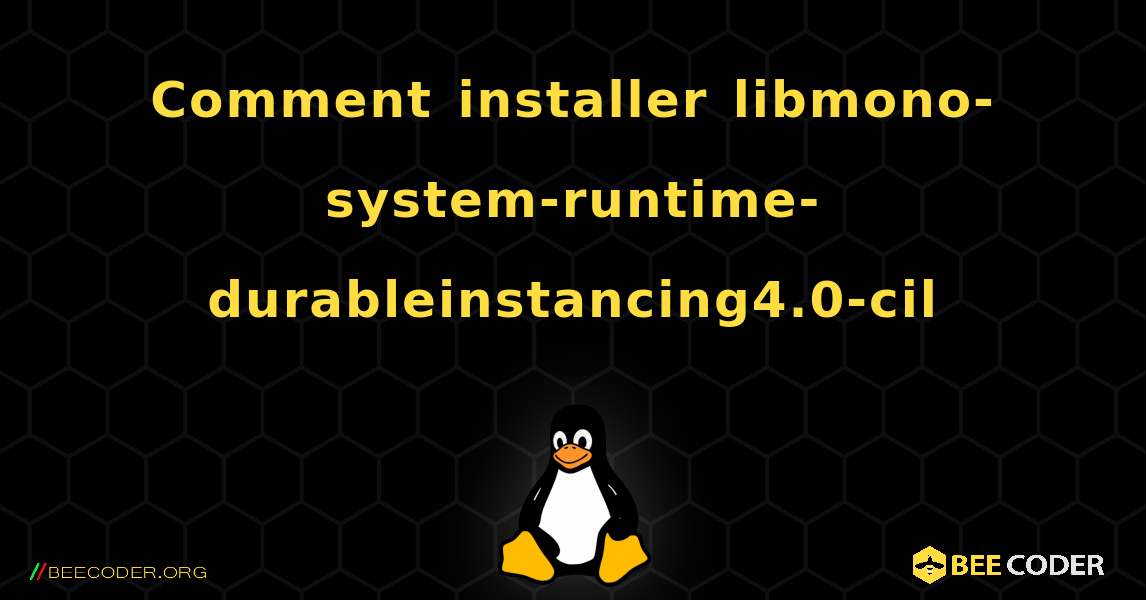 Comment installer libmono-system-runtime-durableinstancing4.0-cil . Linux