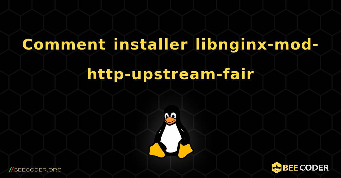 Comment installer libnginx-mod-http-upstream-fair . Linux