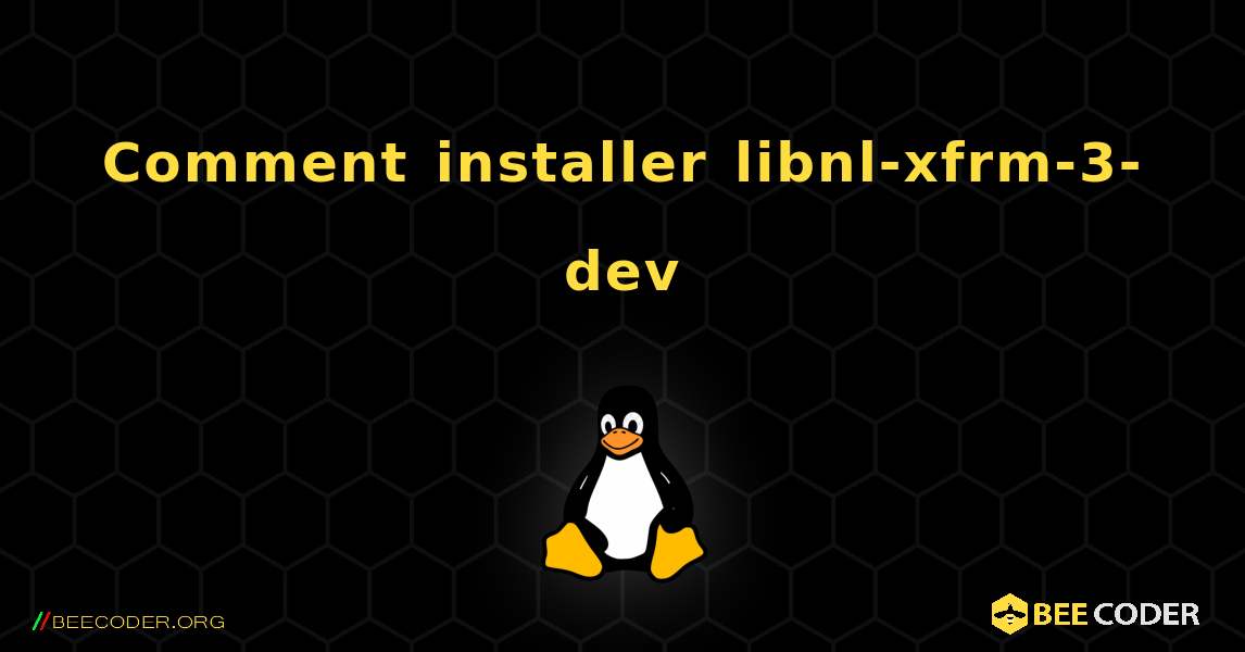 Comment installer libnl-xfrm-3-dev . Linux