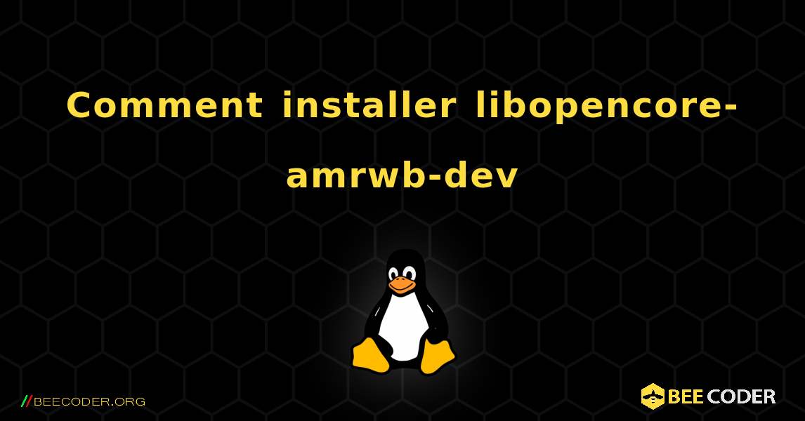Comment installer libopencore-amrwb-dev . Linux