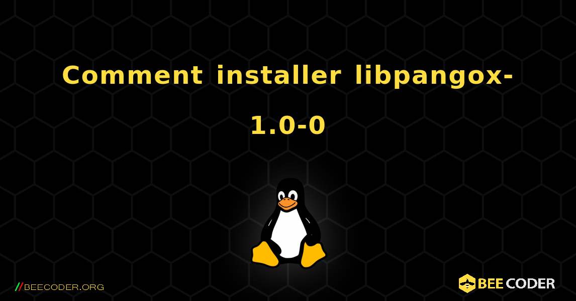 Comment installer libpangox-1.0-0 . Linux