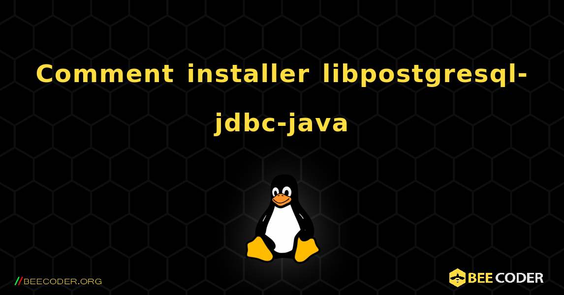 Comment installer libpostgresql-jdbc-java . Linux