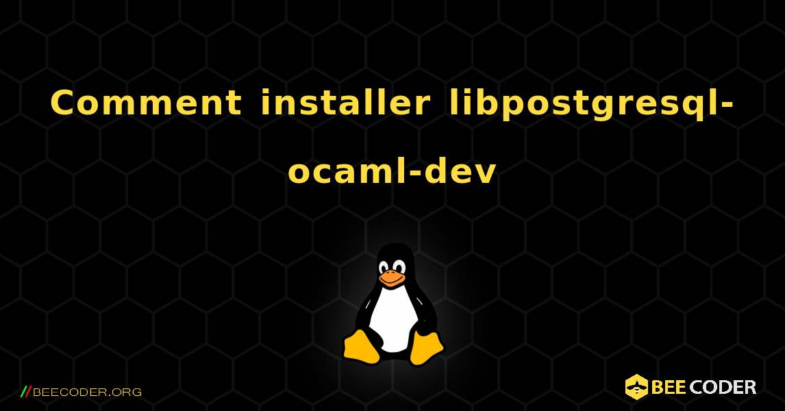 Comment installer libpostgresql-ocaml-dev . Linux