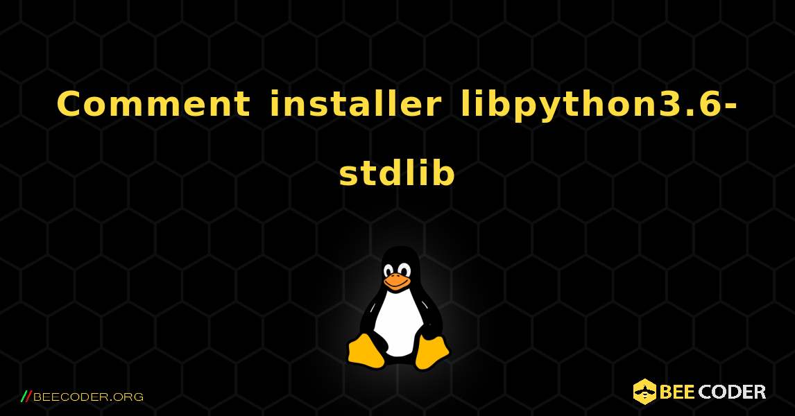 Comment installer libpython3.6-stdlib . Linux