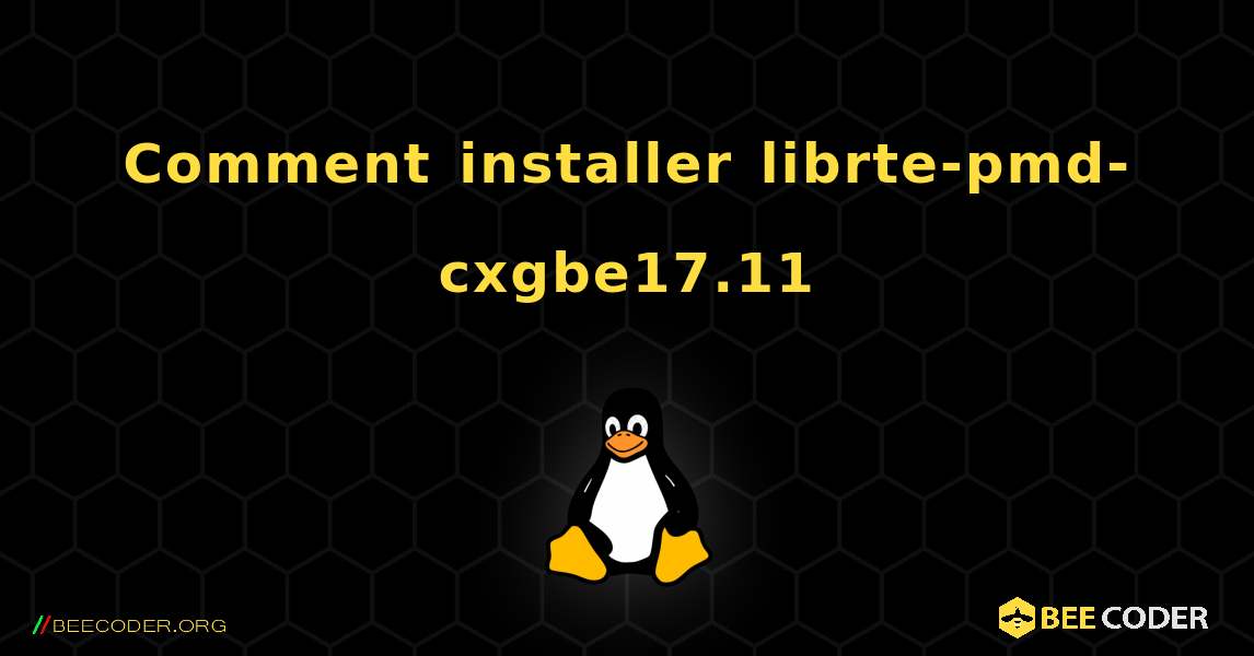 Comment installer librte-pmd-cxgbe17.11 . Linux