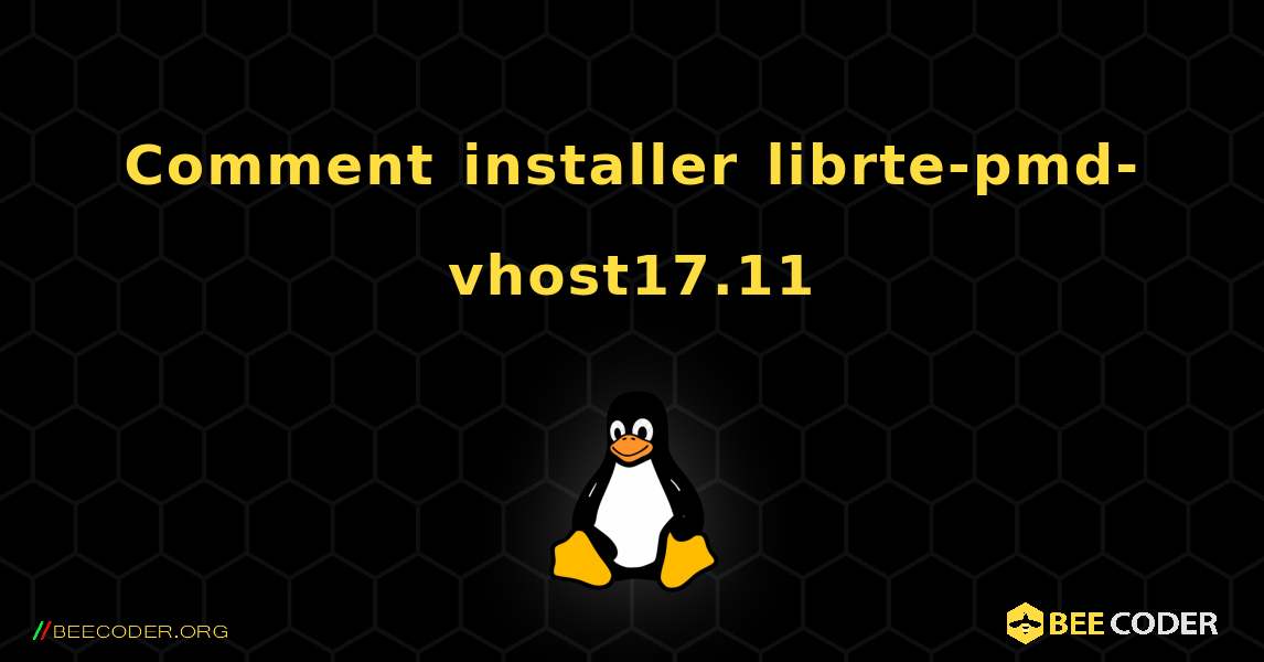 Comment installer librte-pmd-vhost17.11 . Linux