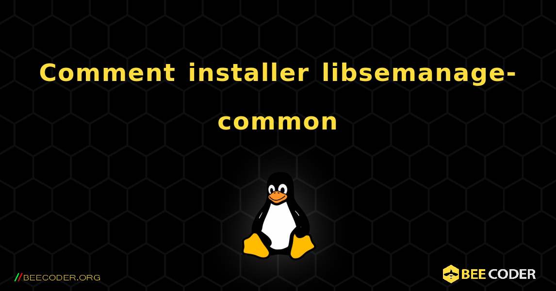 Comment installer libsemanage-common . Linux