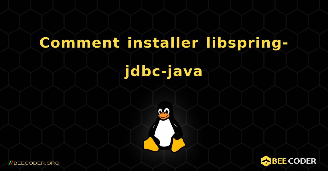 Comment installer libspring-jdbc-java . Linux