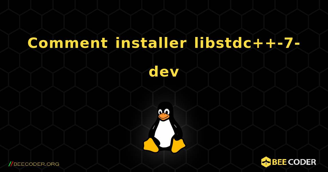 Comment installer libstdc++-7-dev . Linux