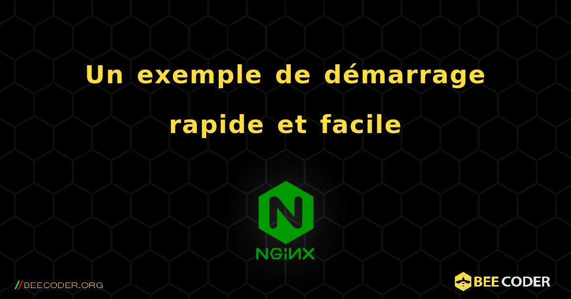 Un exemple de démarrage rapide et facile. NGINX