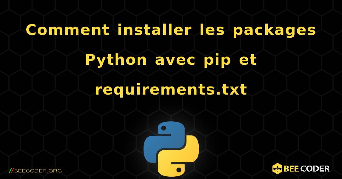 Comment installer les packages Python avec pip et requirements.txt. Python