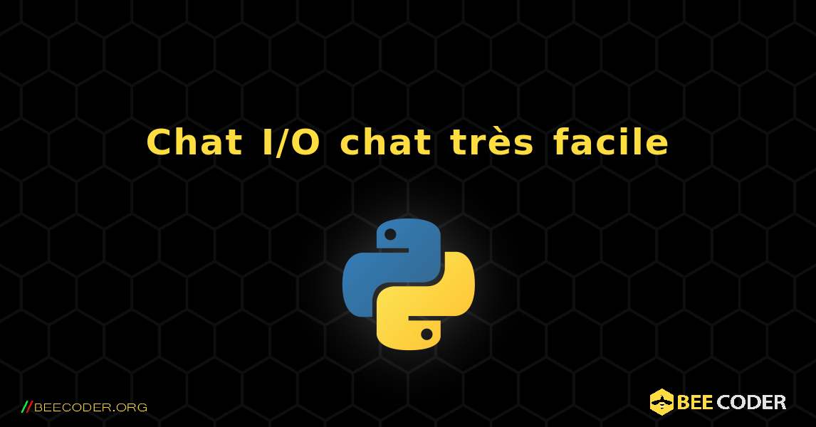 Chat I/O chat très facile. Python