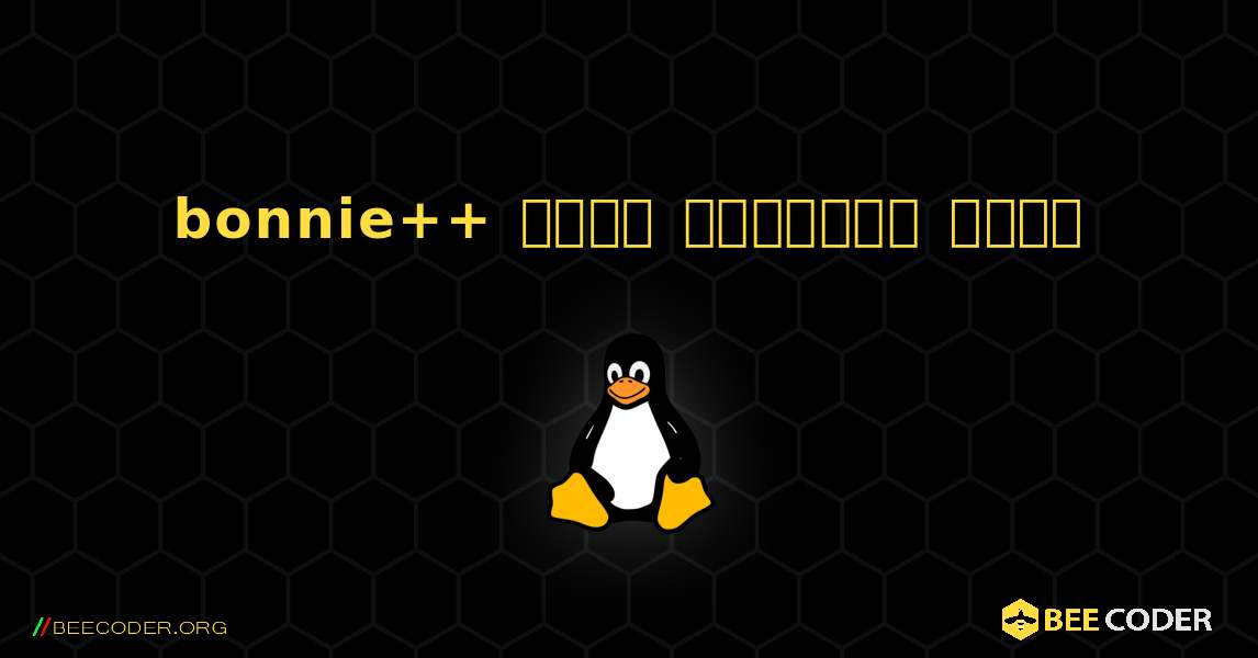 bonnie++  कैसे स्थापित करें. Linux