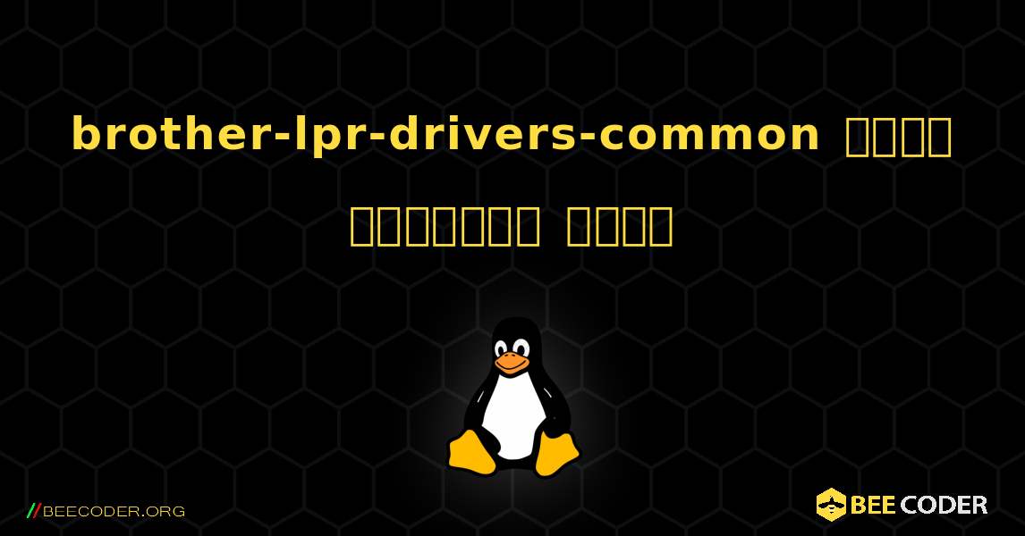 brother-lpr-drivers-common  कैसे स्थापित करें. Linux