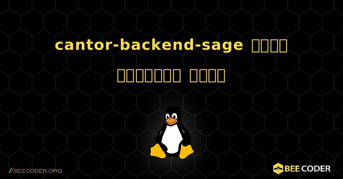 cantor-backend-sage  कैसे स्थापित करें. Linux