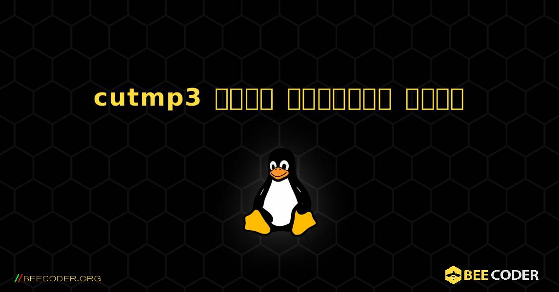 cutmp3  कैसे स्थापित करें. Linux