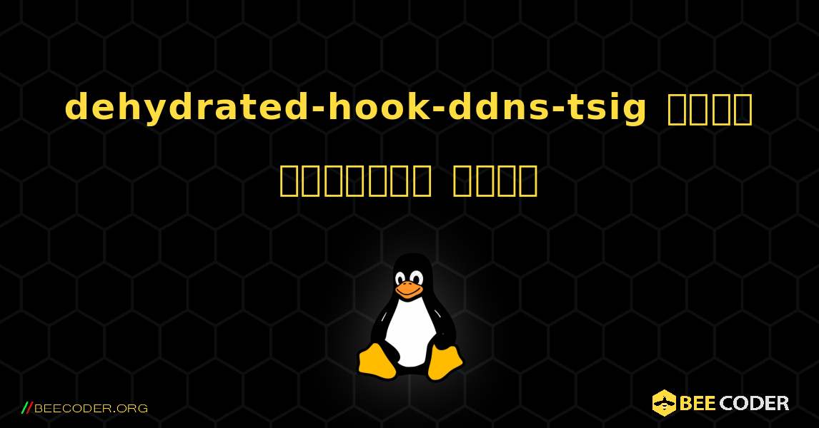 dehydrated-hook-ddns-tsig  कैसे स्थापित करें. Linux