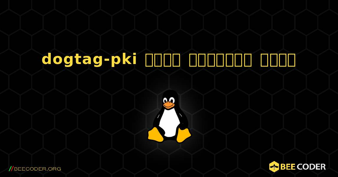 dogtag-pki  कैसे स्थापित करें. Linux