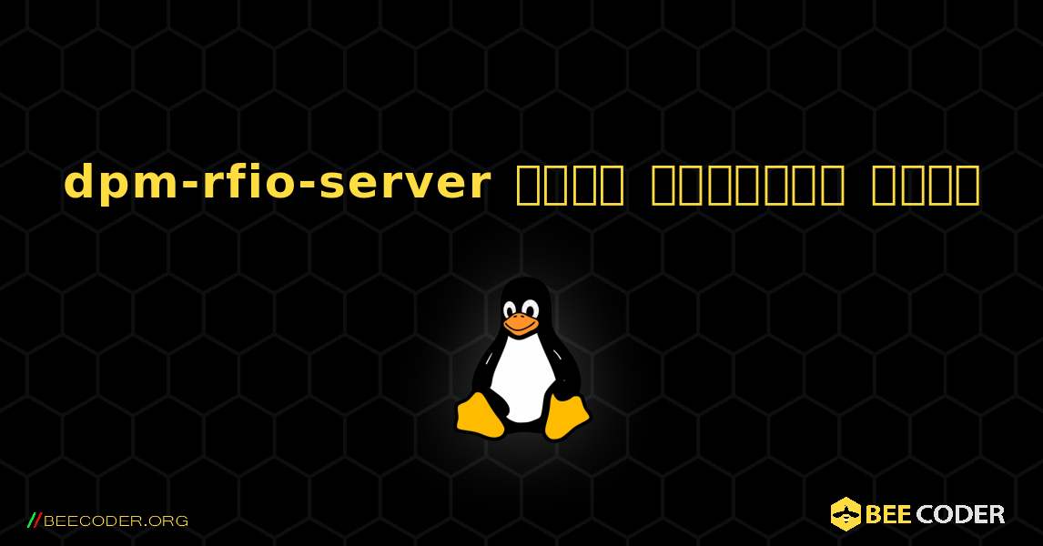 dpm-rfio-server  कैसे स्थापित करें. Linux