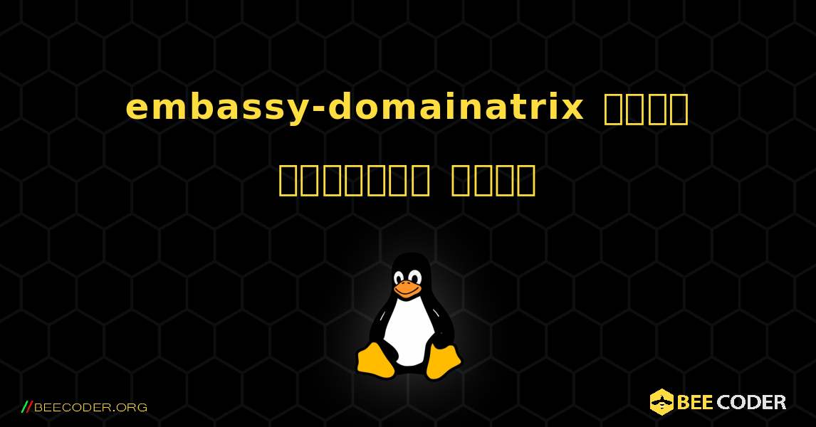 embassy-domainatrix  कैसे स्थापित करें. Linux