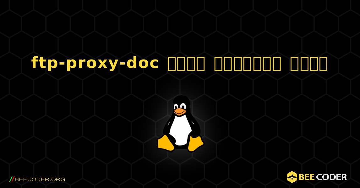ftp-proxy-doc  कैसे स्थापित करें. Linux