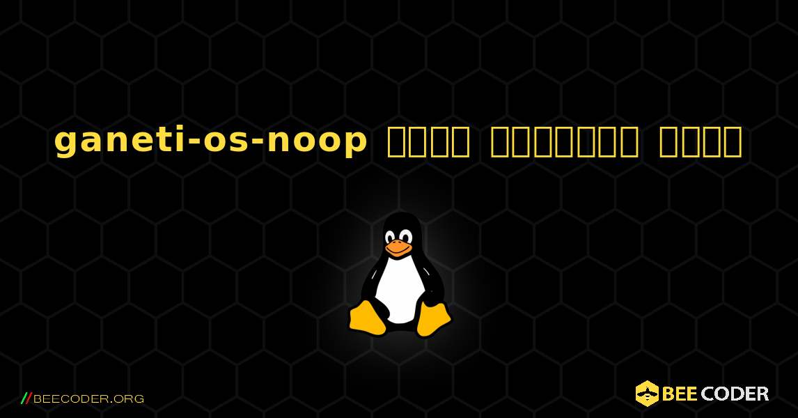 ganeti-os-noop  कैसे स्थापित करें. Linux
