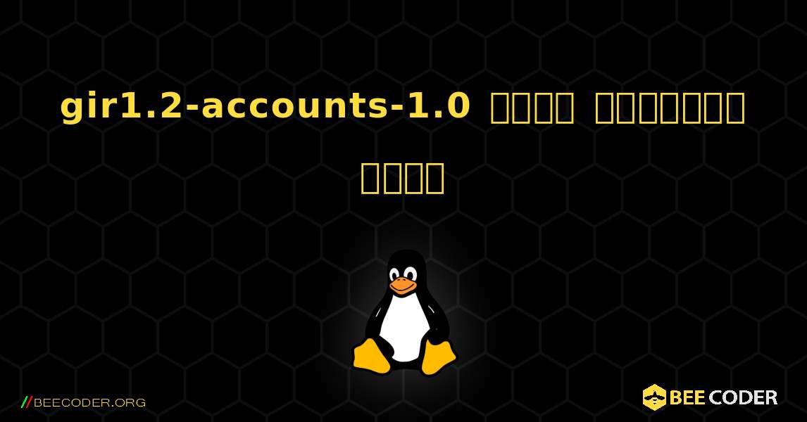 gir1.2-accounts-1.0  कैसे स्थापित करें. Linux