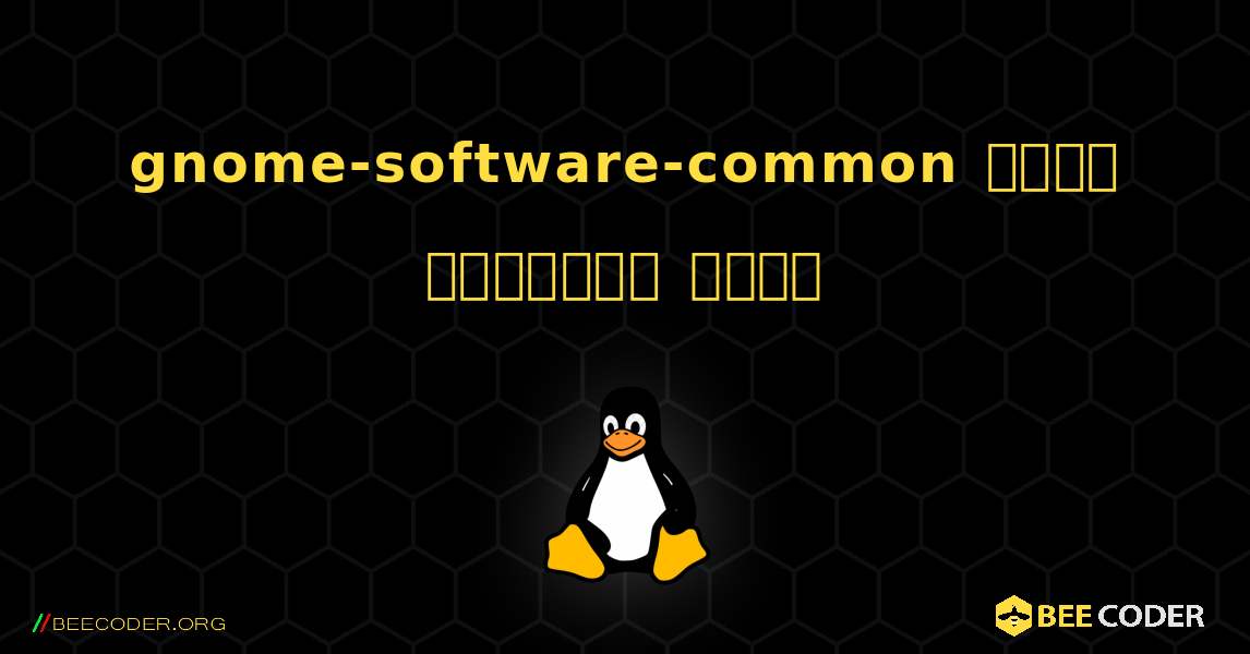 gnome-software-common  कैसे स्थापित करें. Linux