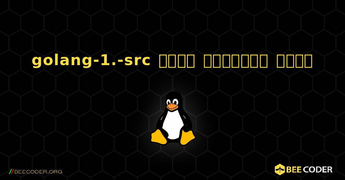 golang-1.-src  कैसे स्थापित करें. Linux