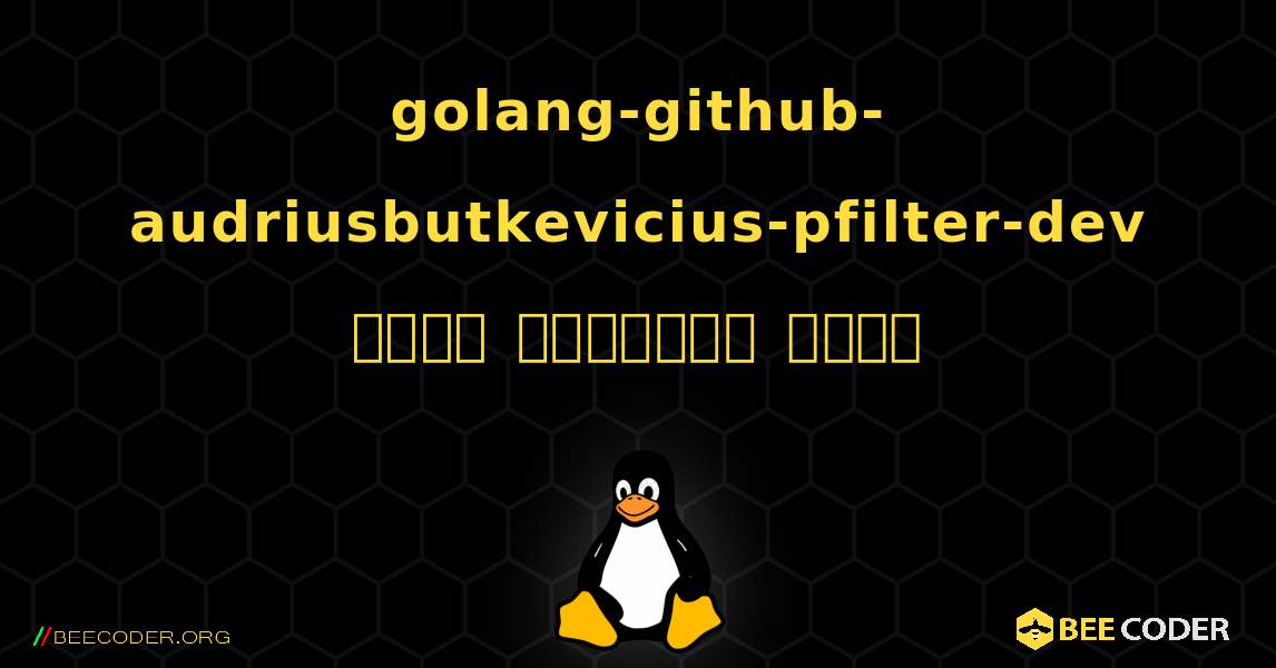 golang-github-audriusbutkevicius-pfilter-dev  कैसे स्थापित करें. Linux